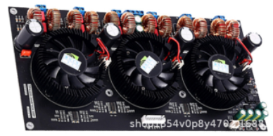 TPA3255六声道数字D类6*300W大功率功放板（豪华风扇款）